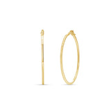 Flat Hoop Gold Earrings
