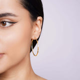 Flat Hoop Gold Earrings