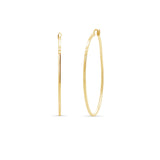 Flat Hoop Gold Earrings
