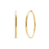 Domed Gold Hoop Earrings
