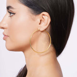 Domed Gold Hoop Earrings