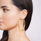 Domed Gold Hoop Earrings