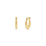 Rounded Gold Puff Earrings