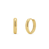 Gold Domed Hoop Earrings