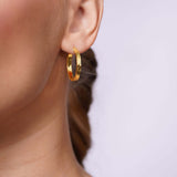Diamond Cut Gold Hoop Earrings