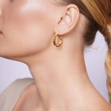 Diamond Cut Gold Hoop Earrings