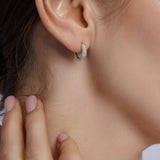 9mm Lab Grown Diamond Huggie Hoop Earrings