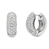 Wide Lab Grown Diamond Huggie Hoop Earrings