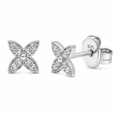 Lab Grown Diamond Flower Stud Earrings