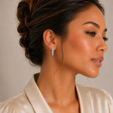 Lab Grown Diamond Hexagon Huggie Earrings