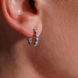 Lab Grown Diamond Hexagon Huggie Earrings