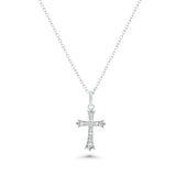 Lab Grown Diamond Flared Cross Necklace