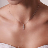 Lab Grown Diamond Flared Cross Necklace