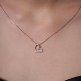 Lab Grown Diamond Asymmetrical Open Heart Necklace
