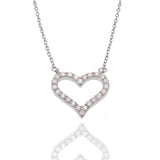 Lab Grown Diamond Open Heart Necklace