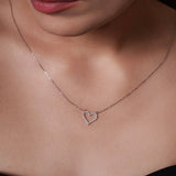 Lab Grown Diamond Open Heart Necklace