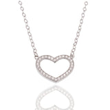 Lab Diamond Milgrain Heart Necklace