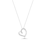 Lab Diamond Graduated Heart Necklace