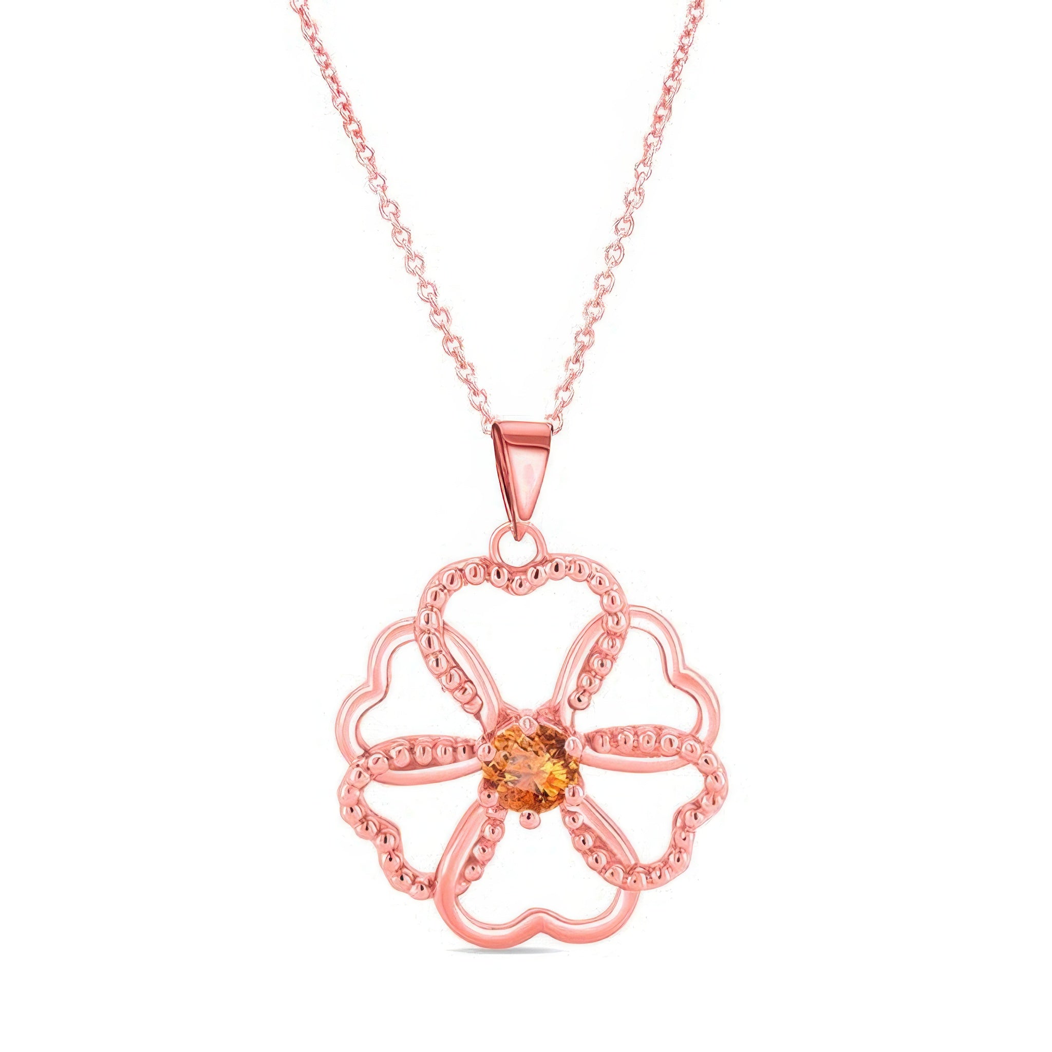 Citrine Heart Necklace