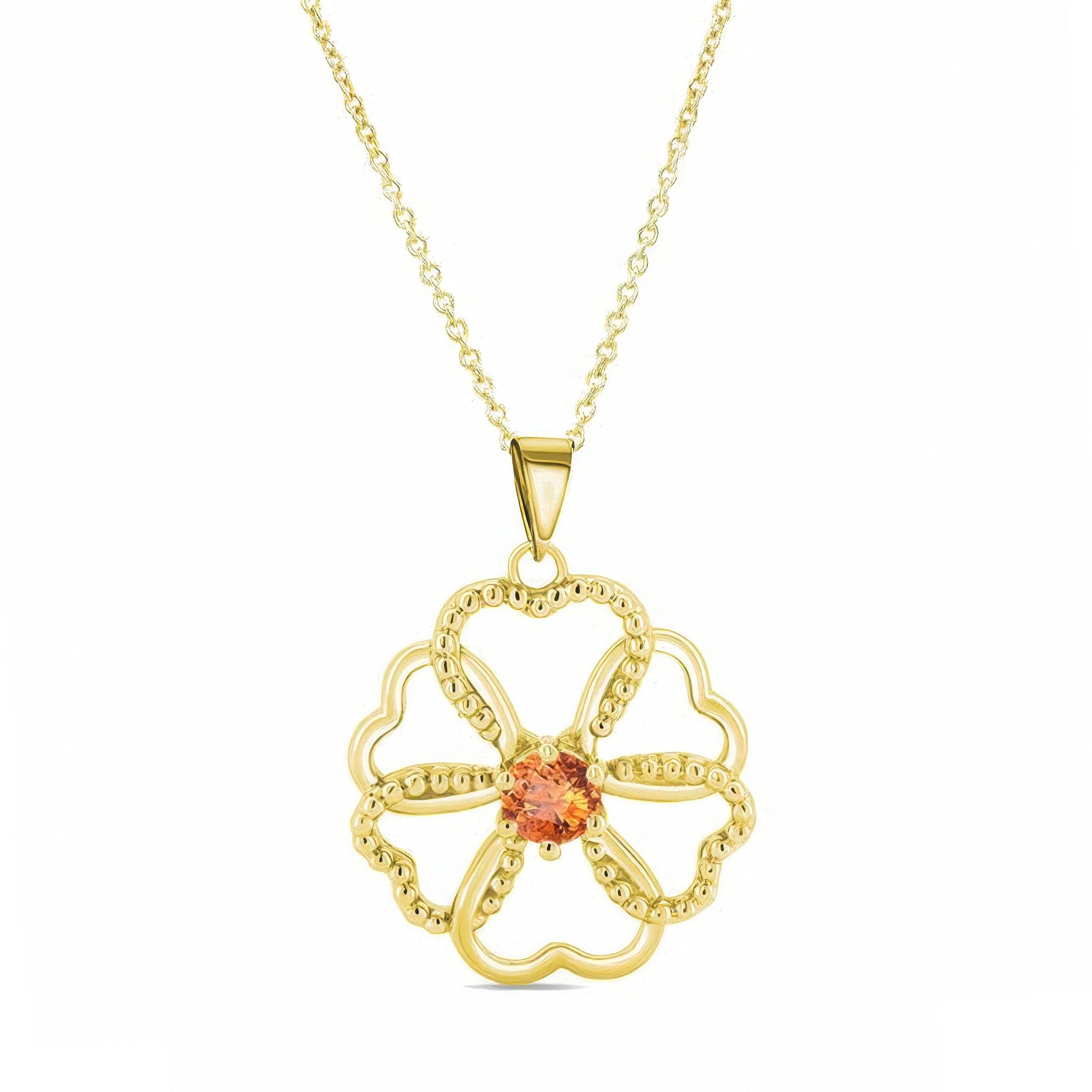 Citrine Heart Necklace