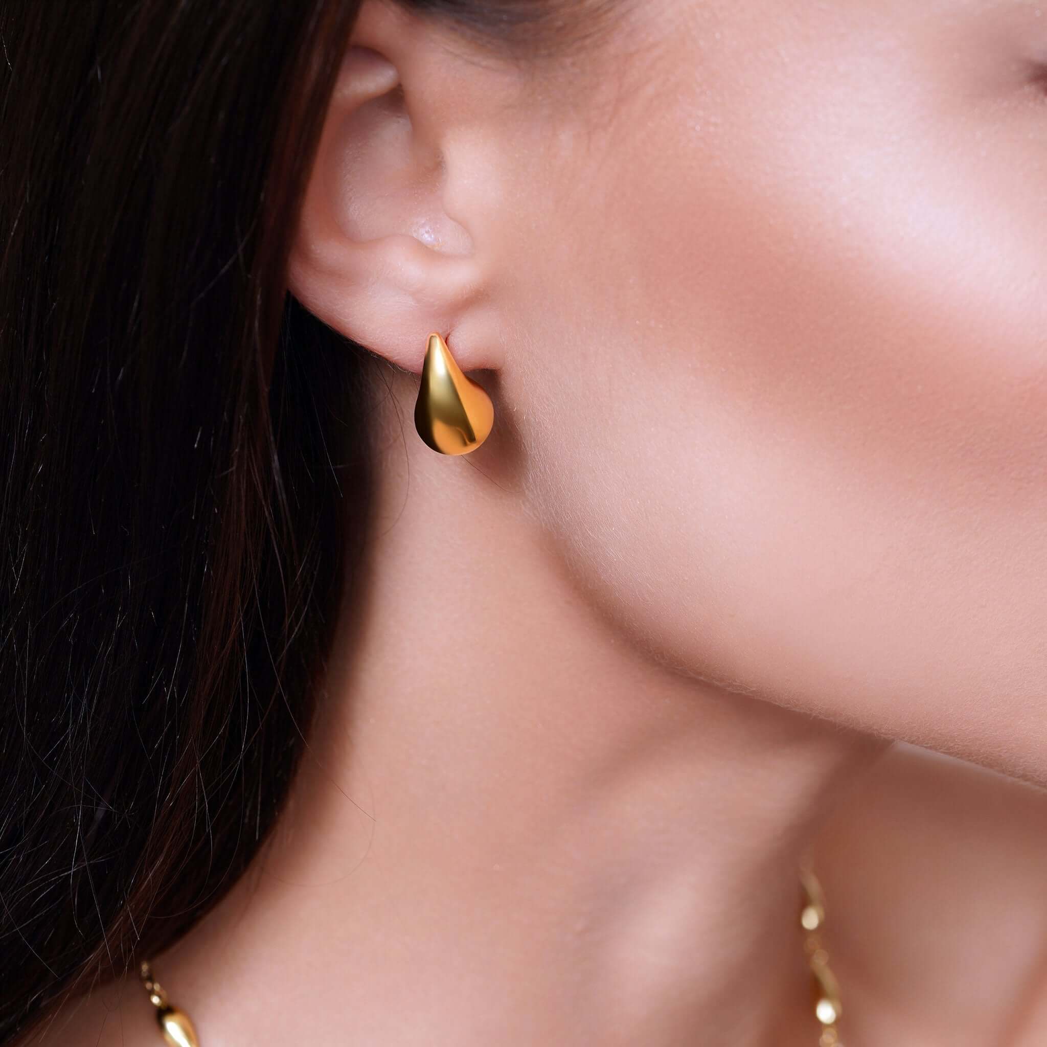 Gold Teardrop Earrings