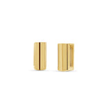 U Shape Thick Plain Gold Earrings