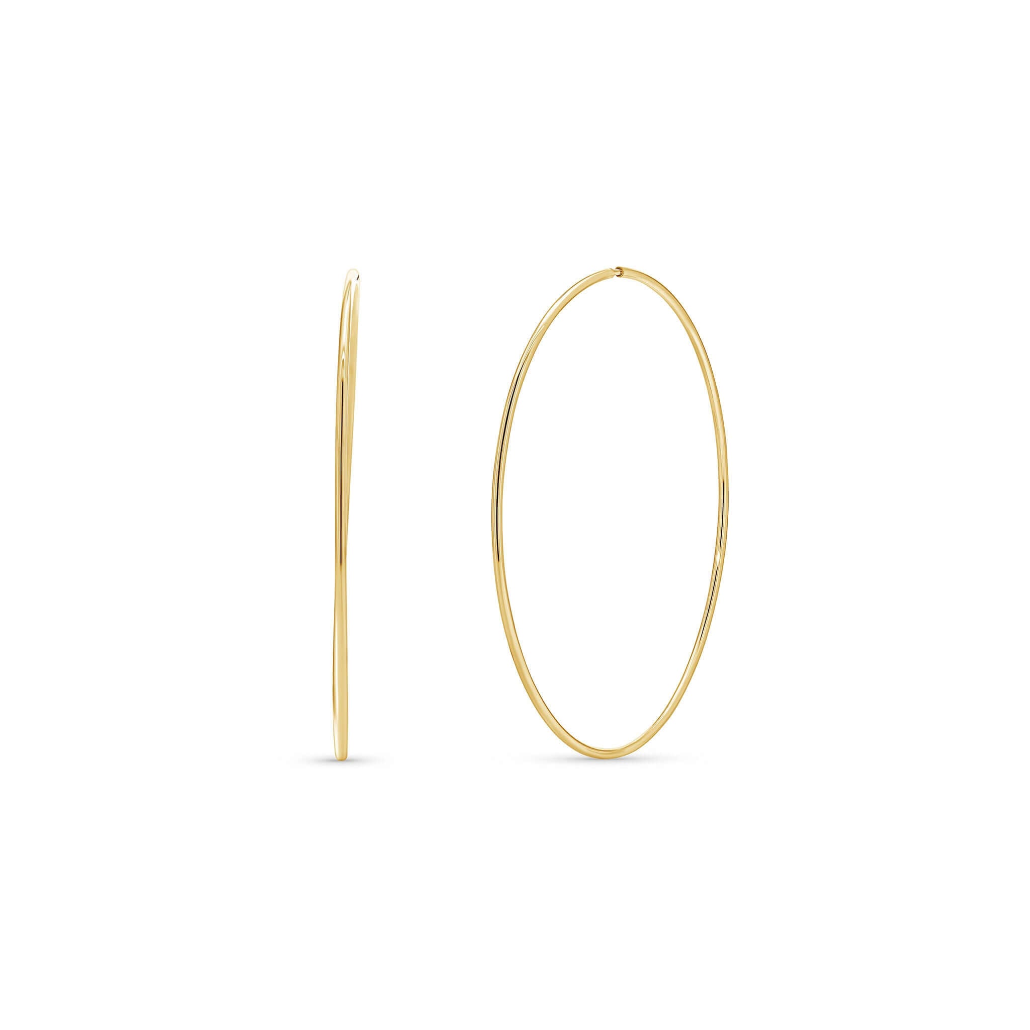 Gold Endless Hoop Earrings showcasing a seamless design and high-quality gold finish for everyday elegance.