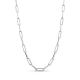 Lightweight Gold Paper Clip Chain