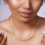 Lightweight Gold Paper Clip Chain