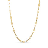 Lightweight Gold Paper Clip Chain