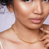 Lightweight Gold Paper Clip Chain