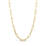Lightweight Gold Paper Clip Chain
