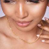 Lightweight Gold Paper Clip Chain