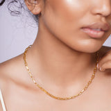 Lightweight Gold Paper Clip Chain