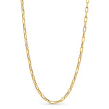 Lightweight Gold Paper Clip Chain