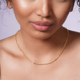 Lightweight Gold Paper Clip Chain
