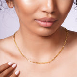 Lightweight Gold Paper Clip Chain