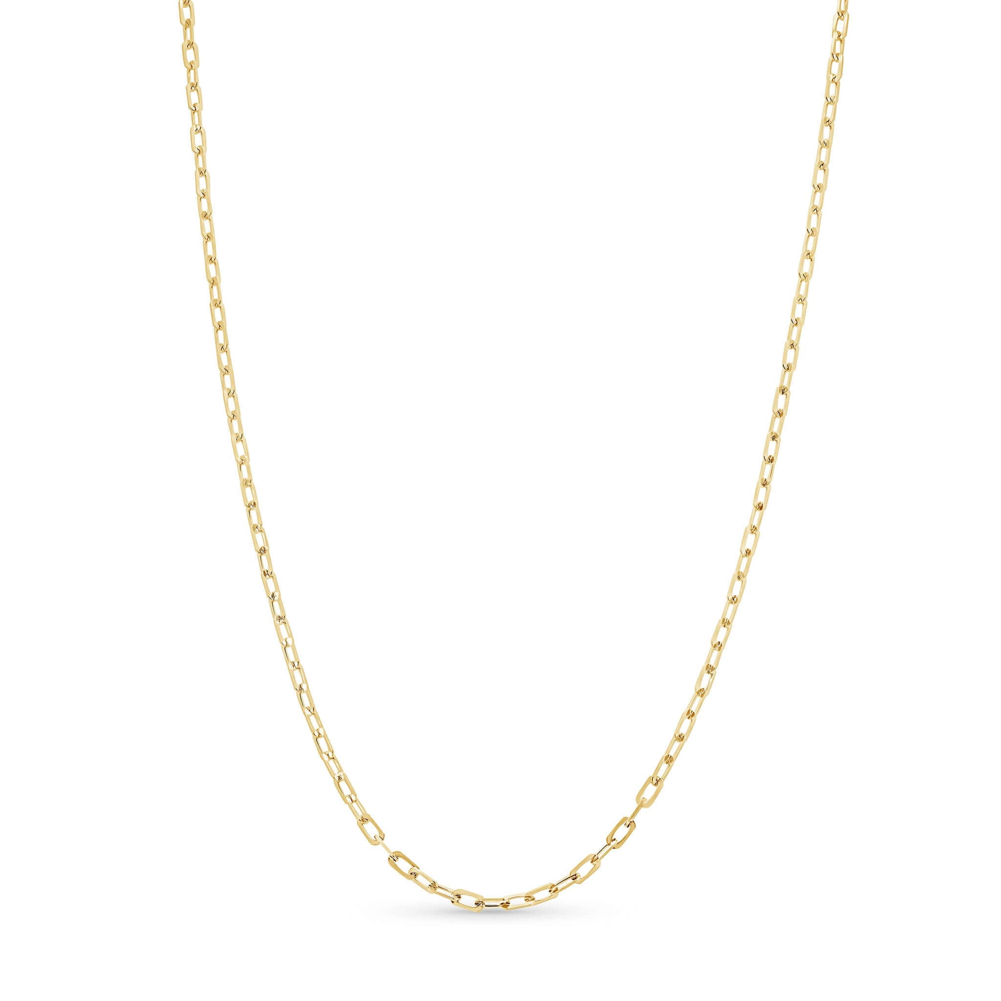 Solid Gold Paper Clip Chain