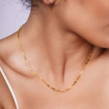 Solid Gold Paper Clip Chain
