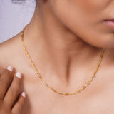Solid Gold Paper Clip Chain