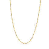 Solid Gold Paper Clip Chain