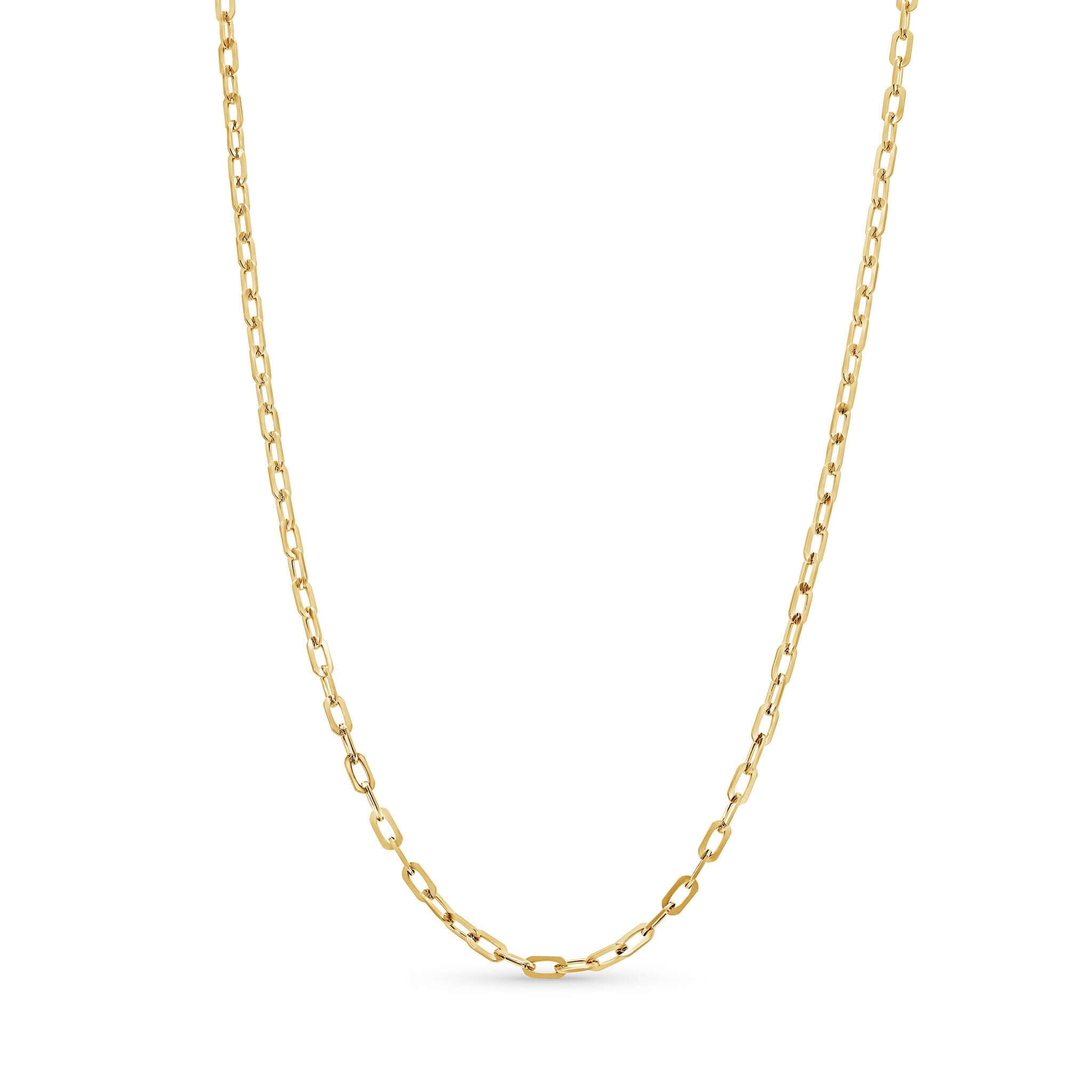 Solid Gold Paper Clip Chain