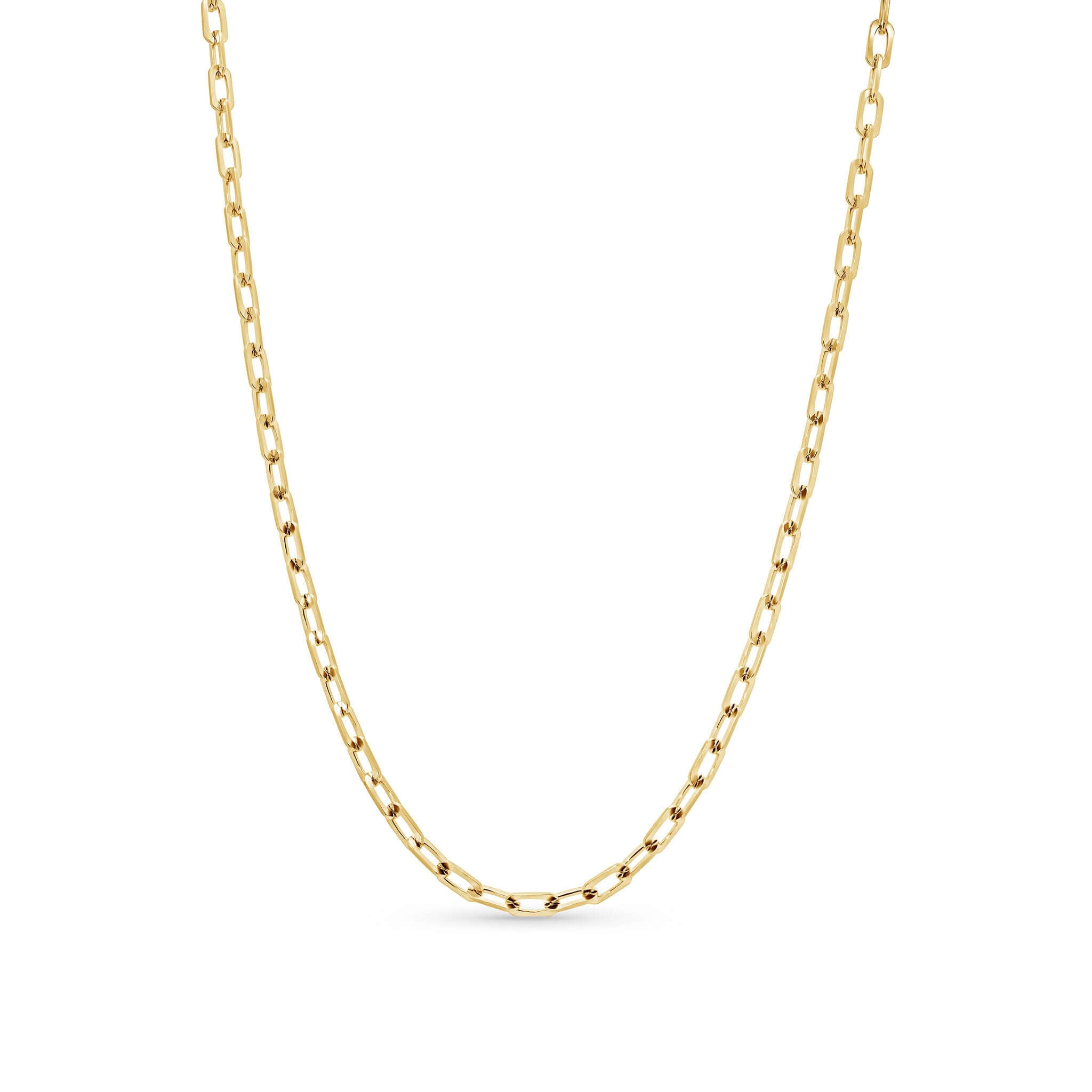 Solid Gold Paper Clip Chain