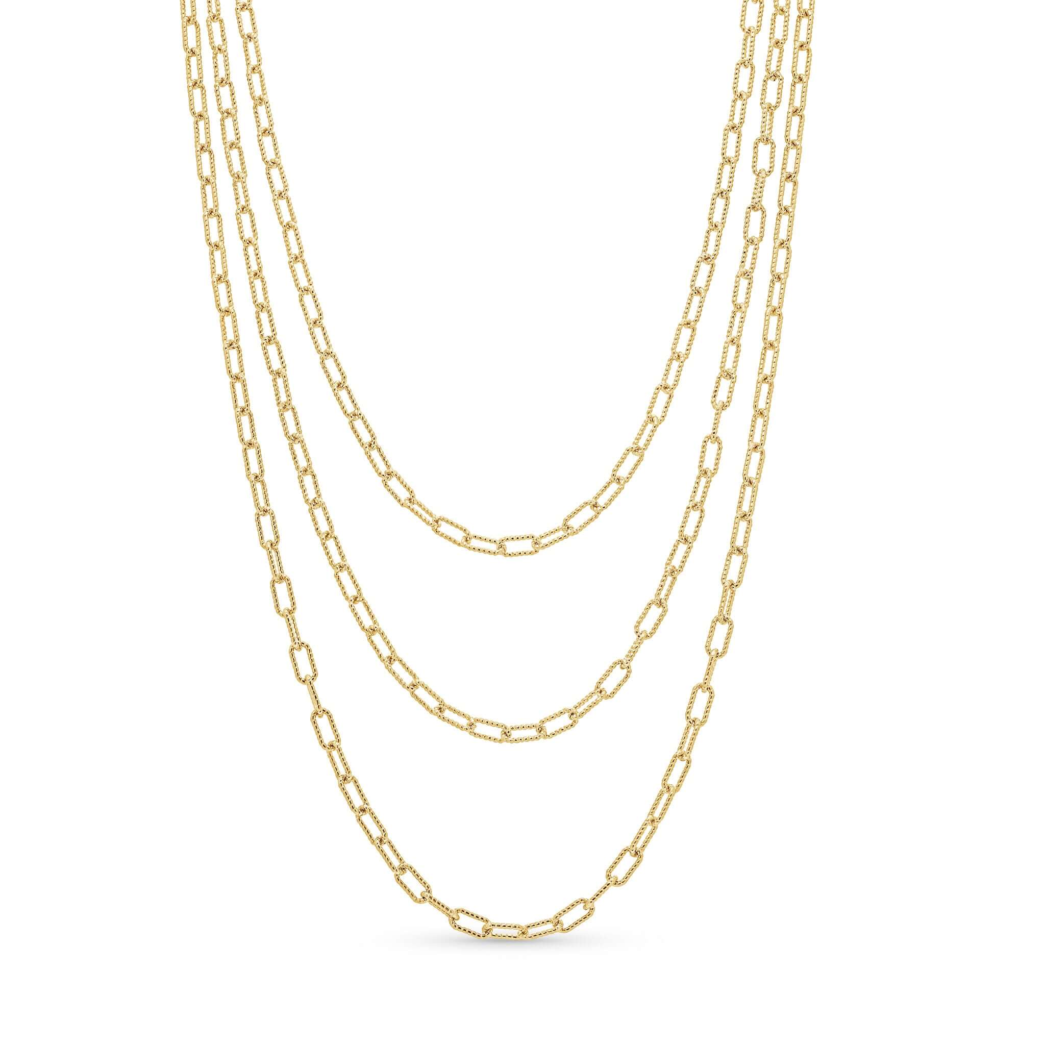 Stackable Gold Paper Clip Chain