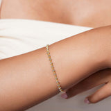 Adjustable Diamond Cut Ball Bracelet