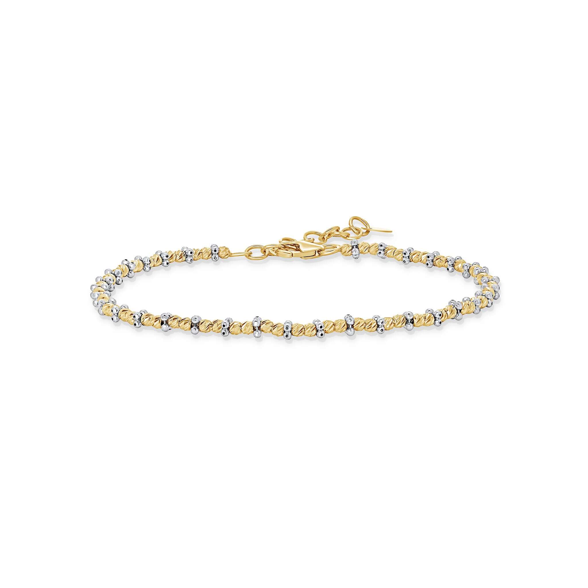 Adjustable Diamond Cut Ball Bracelet