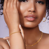Adjustable Diamond Cut Ball Bracelet