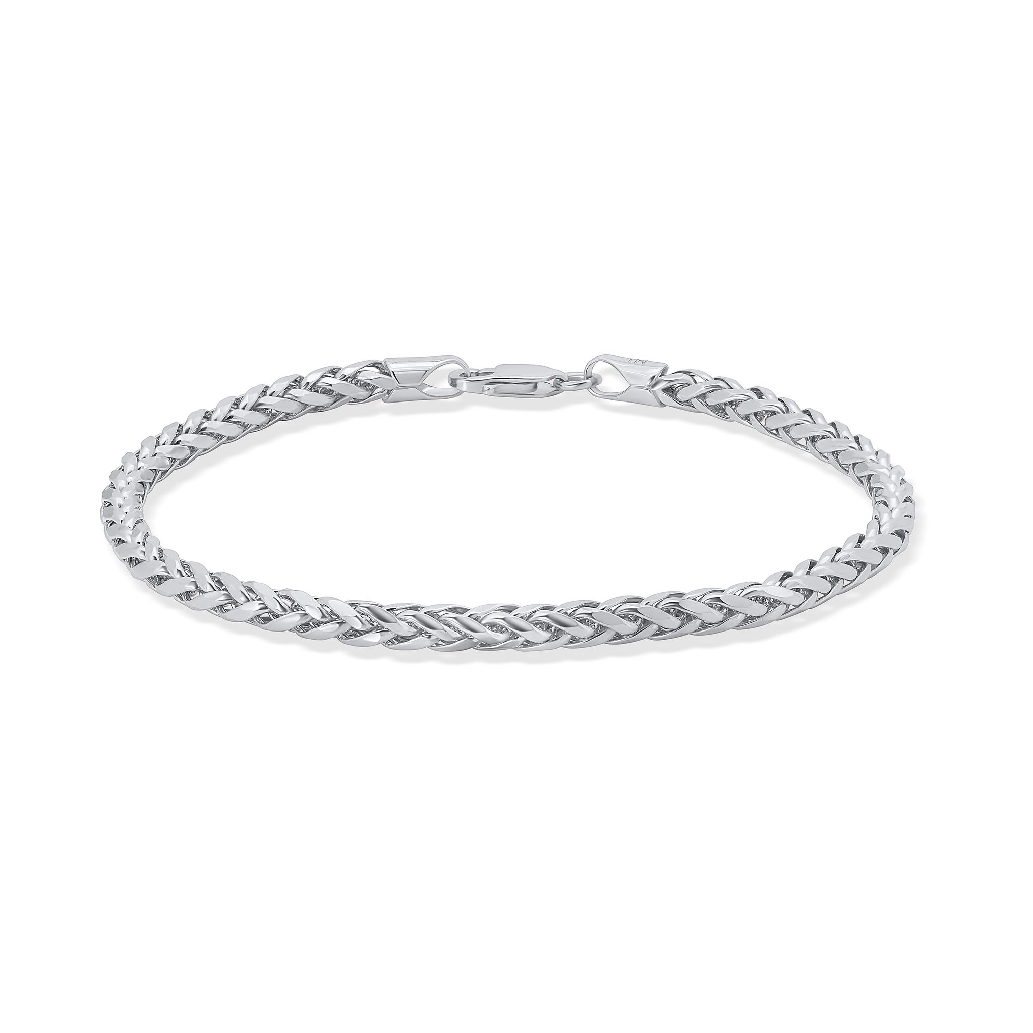 Men's Lightweight Wheat Gold Bracelet