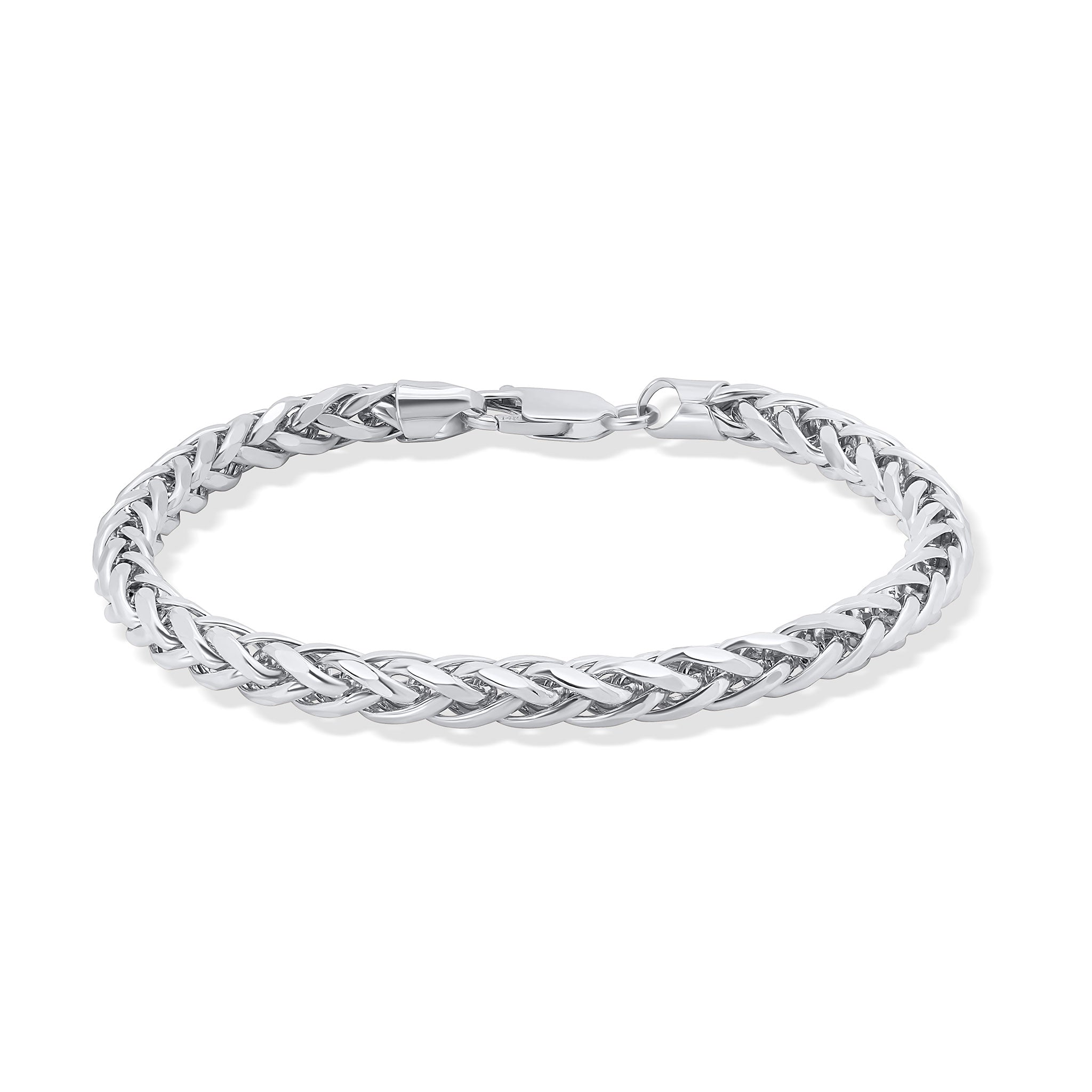 Men's Lightweight Wheat Gold Bracelet