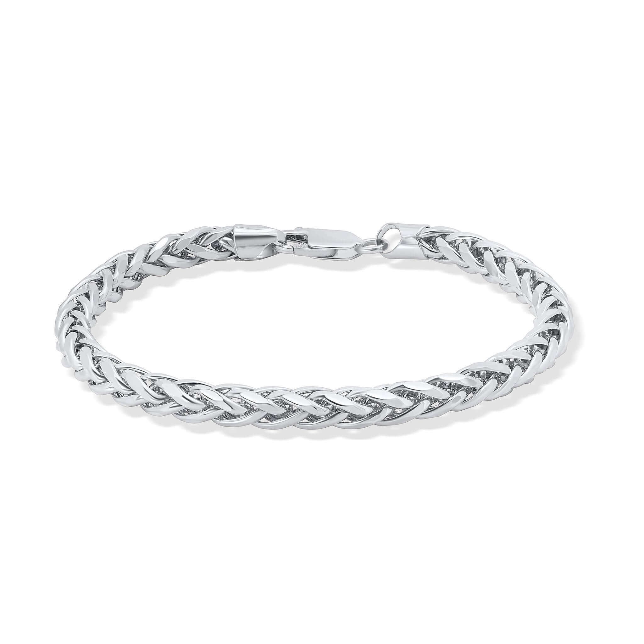 Men's Lightweight Wheat Gold Bracelet